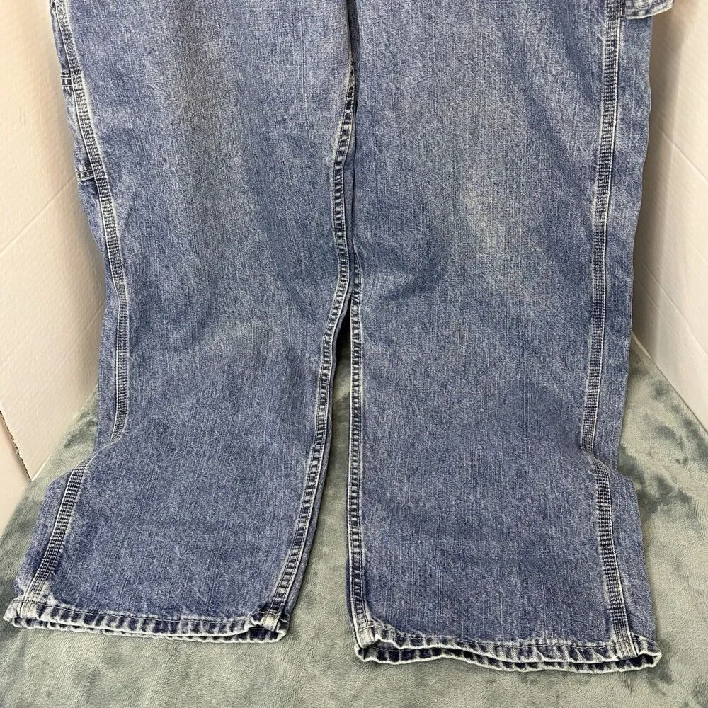 Vintage Y2K Lee Dungarees Carpenter Jeans Mens 36x30 Blue Relaxed Baggy Skater